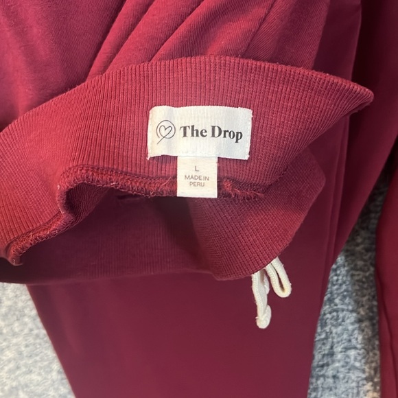The Drop Gently Used Jogger Set, Size Lburgundy; animal/smoke-free home. - Picture 3 of 3